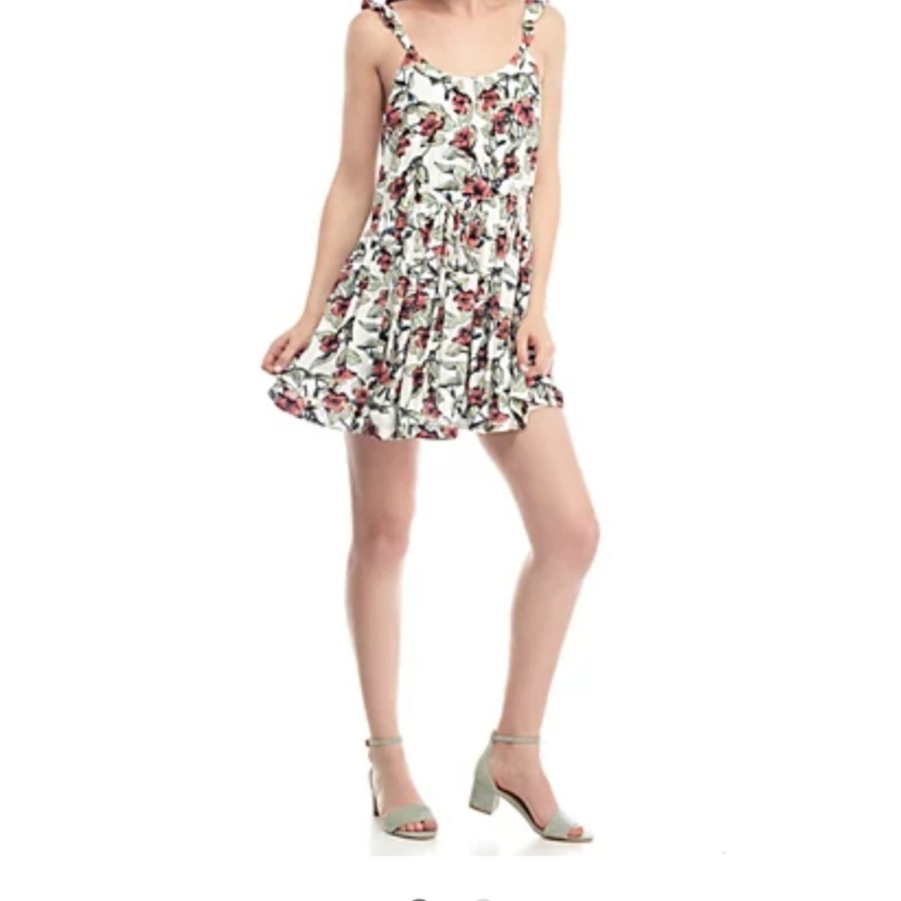 Free People NWT dear you floral fit & flare mini dress woman's size large‎